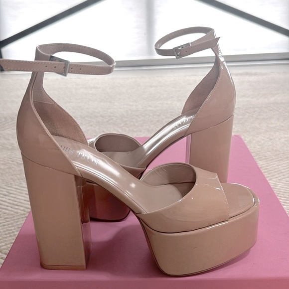 Paris Texas nude patent block high heels 9 - Picture 2 of 12